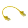 ACT Yellow 0.15 m LSZH U/UTP CAT6 datacentra tievā plākstera kabelis ar aizsargātiem RJ45 savienotājiem