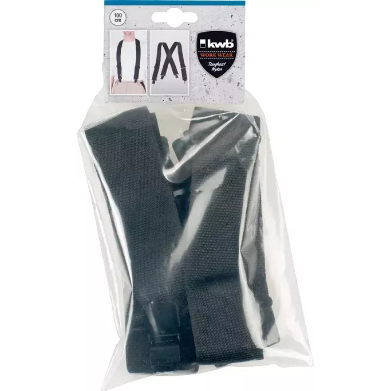 Elastīgās bikšturi X-back KWB 908110 Melns 51 mm platums 1000 mm garums