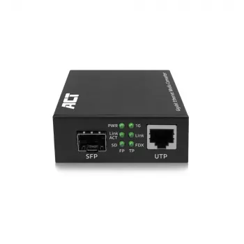 ACT AC4451 tīkla mediju pārveidotājs 1000 Mbit/s vienmodas daudzmodu melns