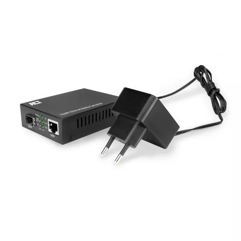 ACT AC4451 tīkla mediju pārveidotājs 1000 Mbit/s vienmodas daudzmodu melns