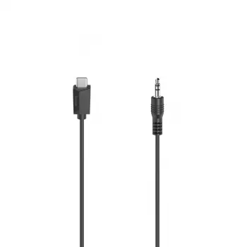 Hama 00200729 audio kabelis 0.75 m 3.5 mm USB Type-C Melns