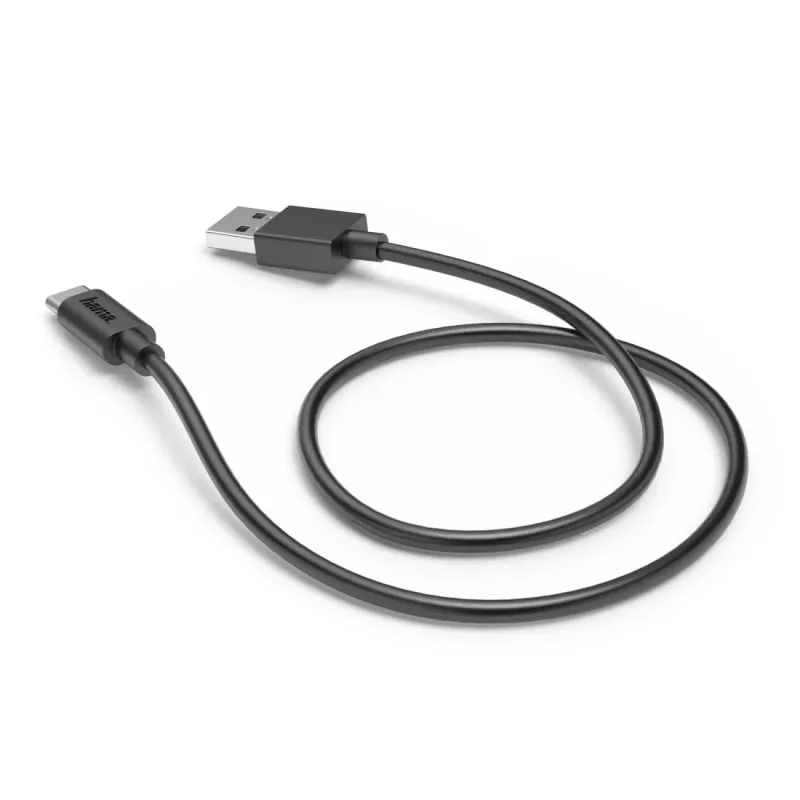 Hama 00201705 USB kabelis USB 2.0 0.5 m USB A USB C Melns