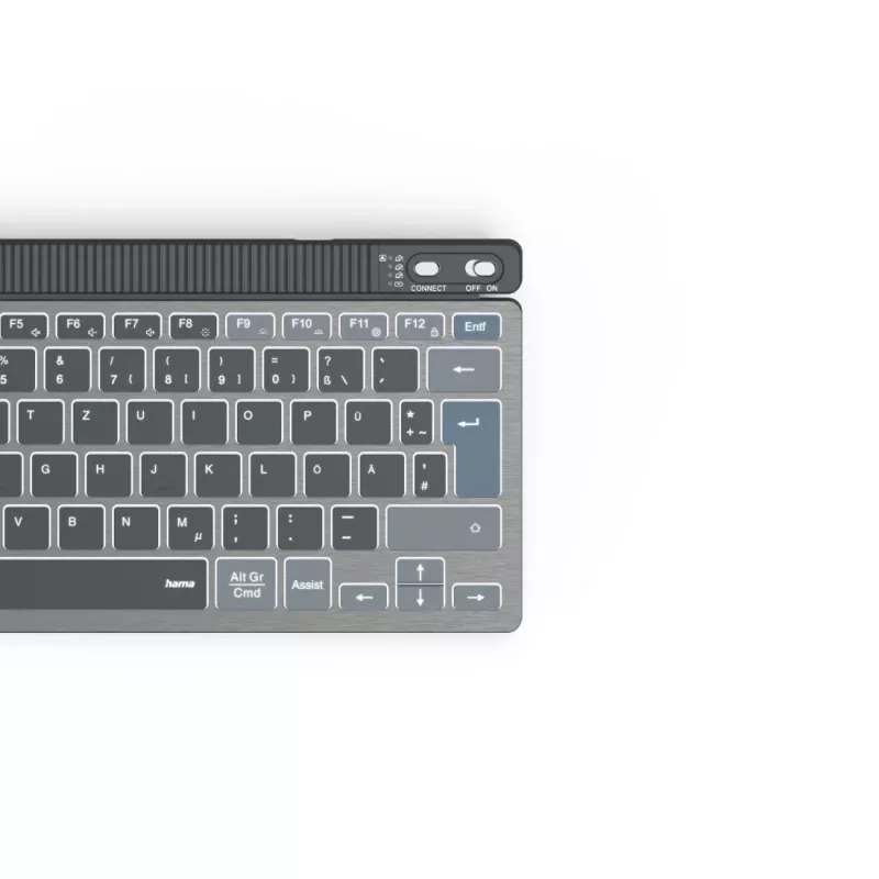 Hama WK-700 bezvadu tastatūra Home/Office Bluetooth QWERTZ vācu izkārtojums Antracīts, Melns, Zils
