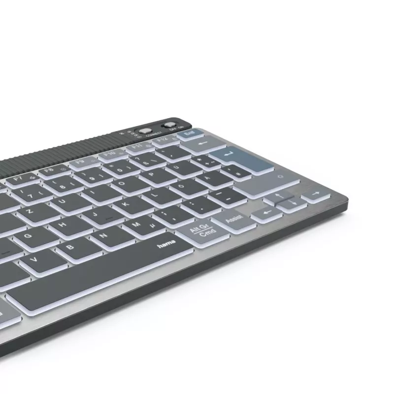 Hama WK-700 bezvadu tastatūra Home/Office Bluetooth QWERTZ vācu izkārtojums Antracīts, Melns, Zils
