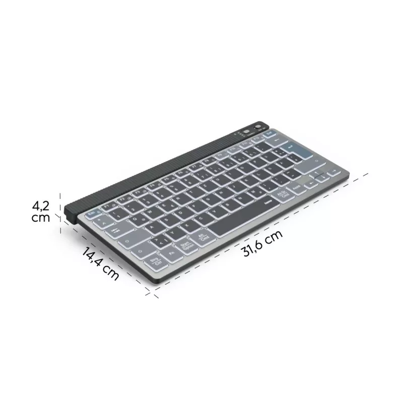 Hama WK-700 bezvadu tastatūra Home/Office Bluetooth QWERTZ vācu izkārtojums Antracīts, Melns, Zils