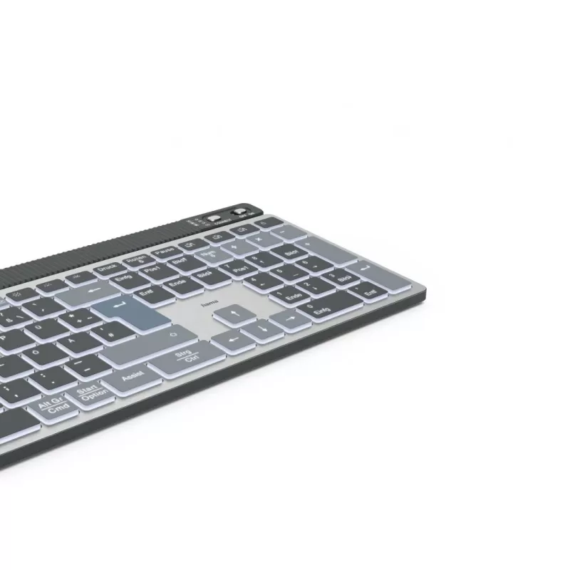 Hama WK-750 bezvadu tastatūra Home/Office Bluetooth QWERTZ vācu izkārtojums Antracīta, Melna, Zila