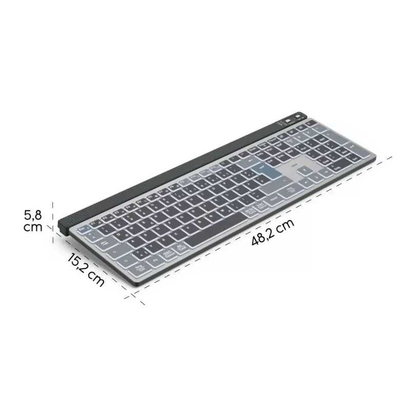 Hama WK-750 bezvadu tastatūra Home/Office Bluetooth QWERTZ vācu izkārtojums Antracīta, Melna, Zila
