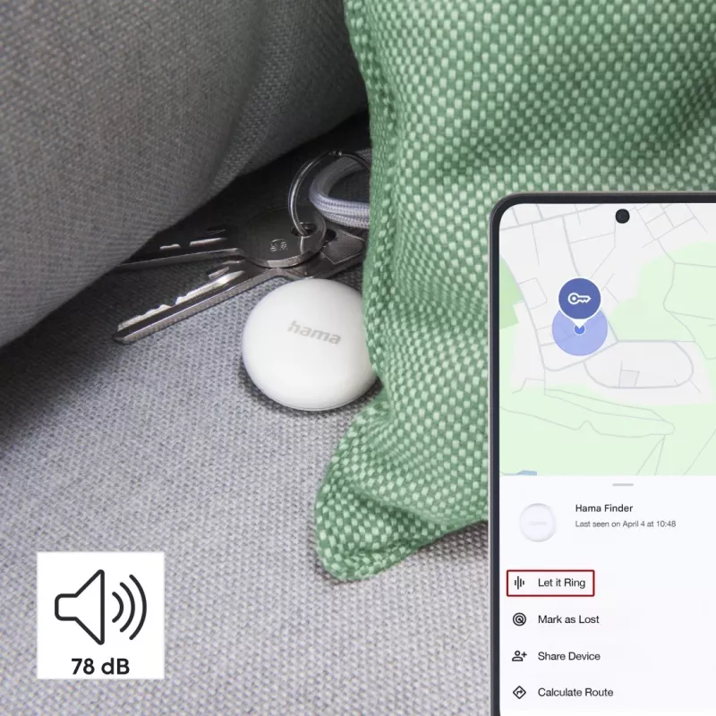 Hama 00185826 Atrādītājs priekšmetu GPS meklēšanai Balts