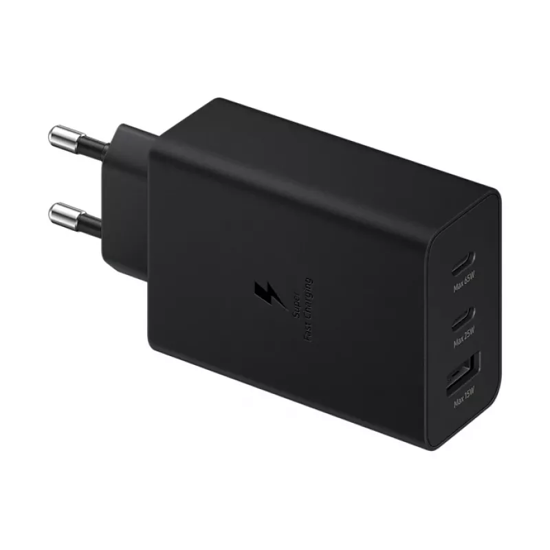Samsung EP-T6530NBEGWW 65W USB-C ātrās uzlādes lādētājs, melns