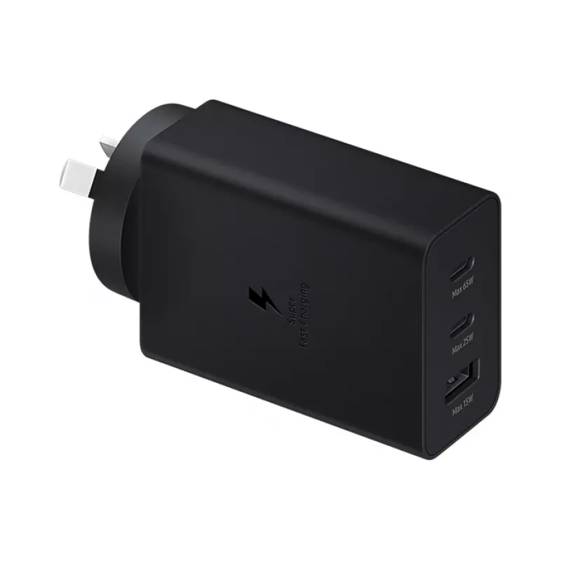 Samsung EP-T6530NBEGWW 65W USB-C ātrās uzlādes lādētājs, melns