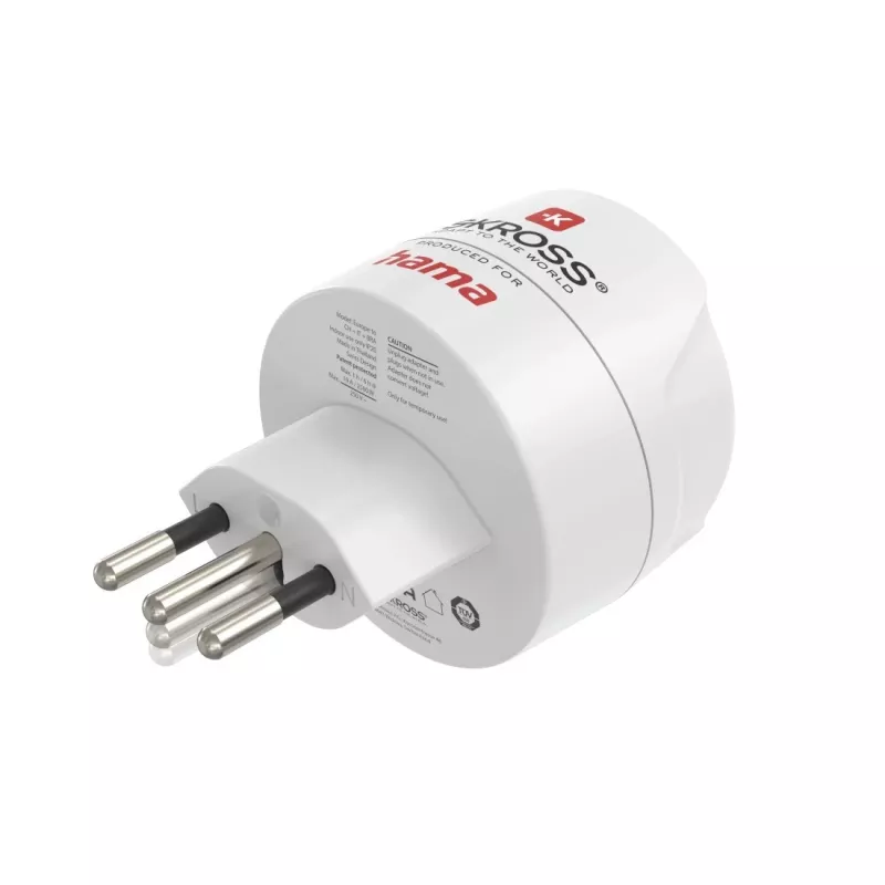 Hama 00223484 strāvas adapteris spraudnis Type J – kontaktligzda Type C (Europlug) Balts