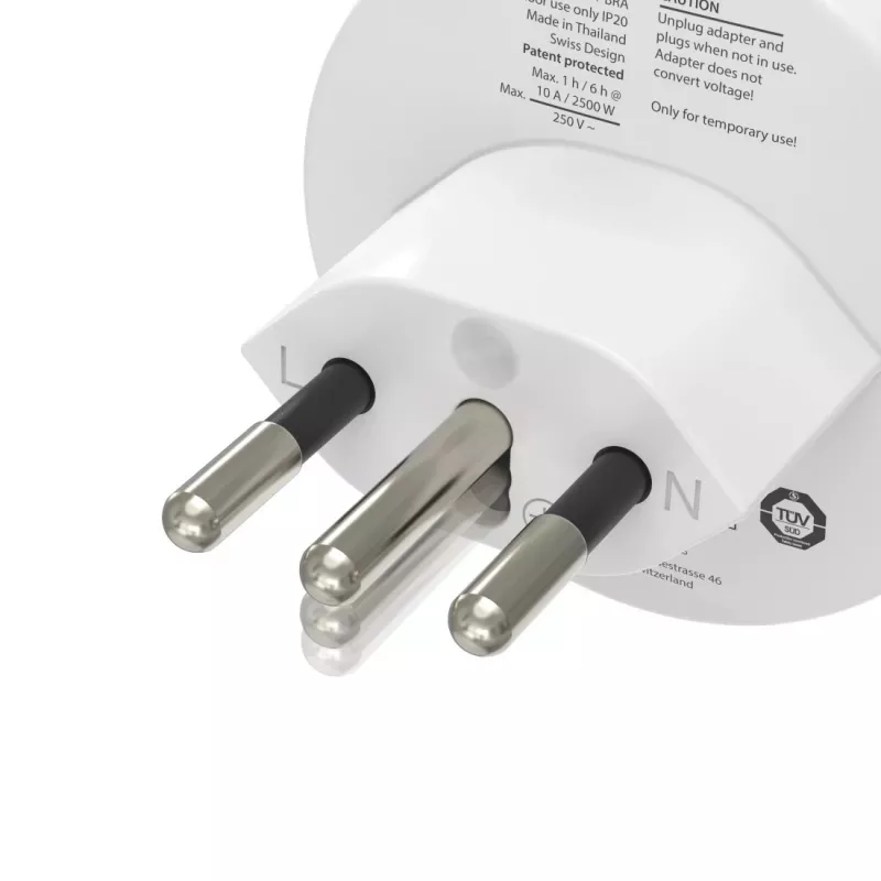 Hama 00223484 strāvas adapteris spraudnis Type J – kontaktligzda Type C (Europlug) Balts