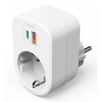 Hama 00223343 pagarinātājs ar 1 kontaktligzdu, iekštelpām, balts