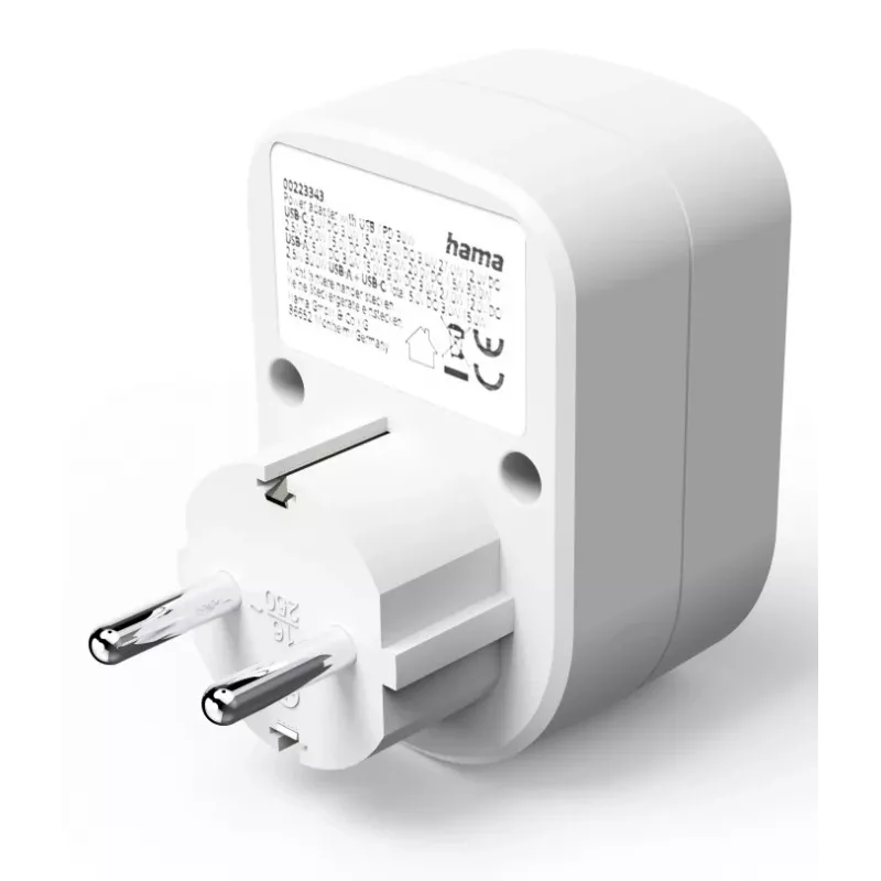 Hama 00223343 pagarinātājs ar 1 kontaktligzdu, iekštelpām, balts