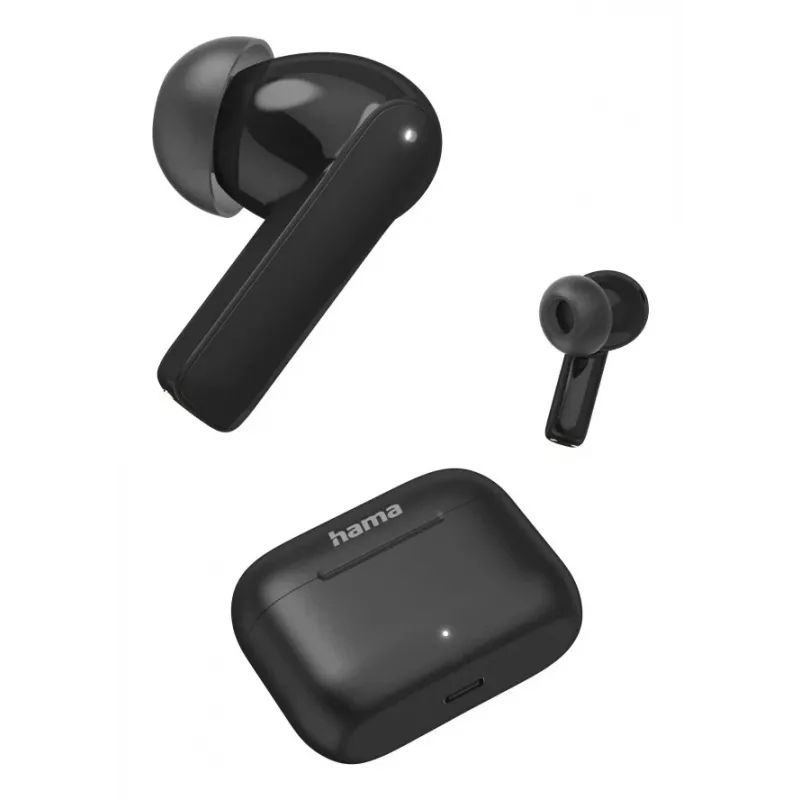 Hama Passion Clear II TWS austiņas, aktīvā trokšņu slāpēšana, Bluetooth, melnas