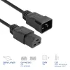Strāvas vads ACT C20–C21 IEC60320 melns 1 m, 250 V 16 A