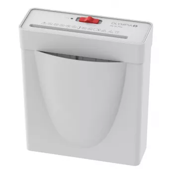 Papīra smalcinātājs Olympia PS 36 Pro — sloksnes griešana, 8 L grozs, 72 dB, balts