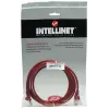 Intellinet tīkla vads, Cat5e, 7,5 m, sarkans, CCA, U/UTP, PVC, RJ45, apzeltīti kontakti, bezķēdes, ar aizsargvāciņu, mūža garantija