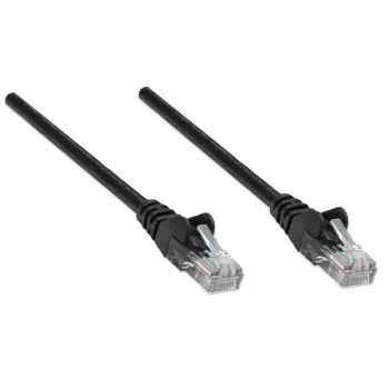Intellinet tīkla vads, Cat5e, 7,5m, Melns, CCA, U/UTP, PVC, RJ45, apzeltīti kontakti, aizsargvāciņš, mūža garantija