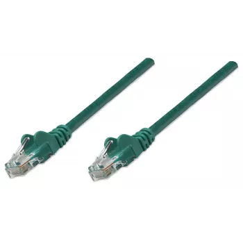 Intellinet tīkla savienojuma kabelis, Cat5e, 7,5 m, zaļš, CCA, U/UTP, PVC, RJ45, apzeltīti kontakti, bez aizķeršanās, ar aizsargvāciņu, mūža garantija