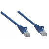 Intellinet tīkla savienojuma kabelis, Cat5e, 7,5 m, zils, CCA, U/UTP, PVC, RJ45, apzeltīti kontakti, aizsargvāciņš, booted, mūža garantija