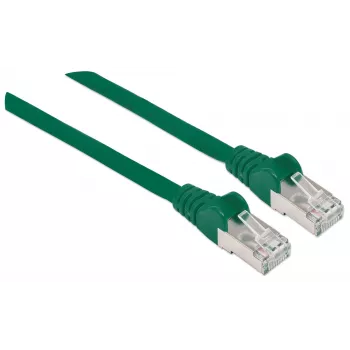 Intellinet tīkla savienotājkabelis Cat5e, 3m, Zaļš, CCA, SF/UTP, PVC, RJ45, zeltīti kontakti, bez aizķeršanās, ar aizsargvāciņu, mūža garantija