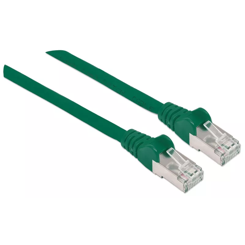 Intellinet tīkla savienotājkabelis Cat5e, 3m, Zaļš, CCA, SF/UTP, PVC, RJ45, zeltīti kontakti, bez aizķeršanās, ar aizsargvāciņu, mūža garantija