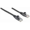 Intellinet tīkla vads, Cat6, 2m, Melns, CCA, U/UTP, PVC, RJ45, apzeltīti kontakti, Snagless, Booted, Mūža garantija