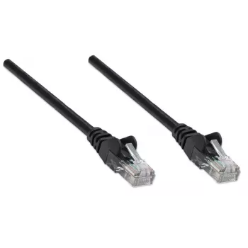 Intellinet tīkla vads, Cat5e, 3m, Melns, CCA, U/UTP, PVC, RJ45, zeltīti kontakti, aizsargvāciņš, mūža garantija