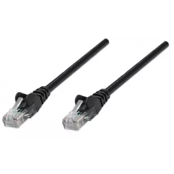 Intellinet tīkla vads, Cat5e, 2m, Melns, CCA, U/UTP, PVC, RJ45, zeltīti kontakti, Snagless, Booted, Mūža garantija