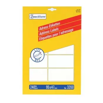 Pašlīmējošās uzlīmes Avery 3350, noapaļots taisnstūris, 240 gab.