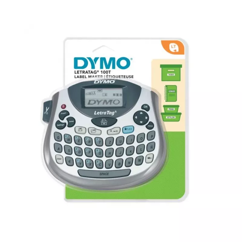 DYMO LetraTag ® 100T - Marķēšanas iekārta QWZ, QWERTZ, Tiešā termiskā / Termopārnese, Pelēka