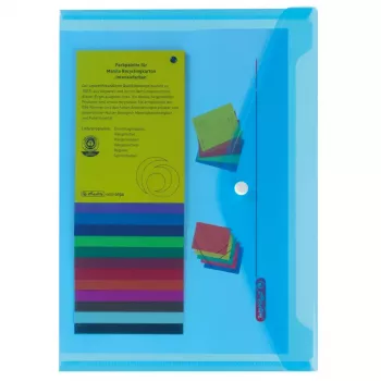 Herlitz 10657948 Mape no polipropilēna (PP) caurspīdīgi zila A4