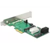 DeLOCK 89371 PCIe interfeisa karte ar 3x SATA 6 Gb/s un 1x mSATA