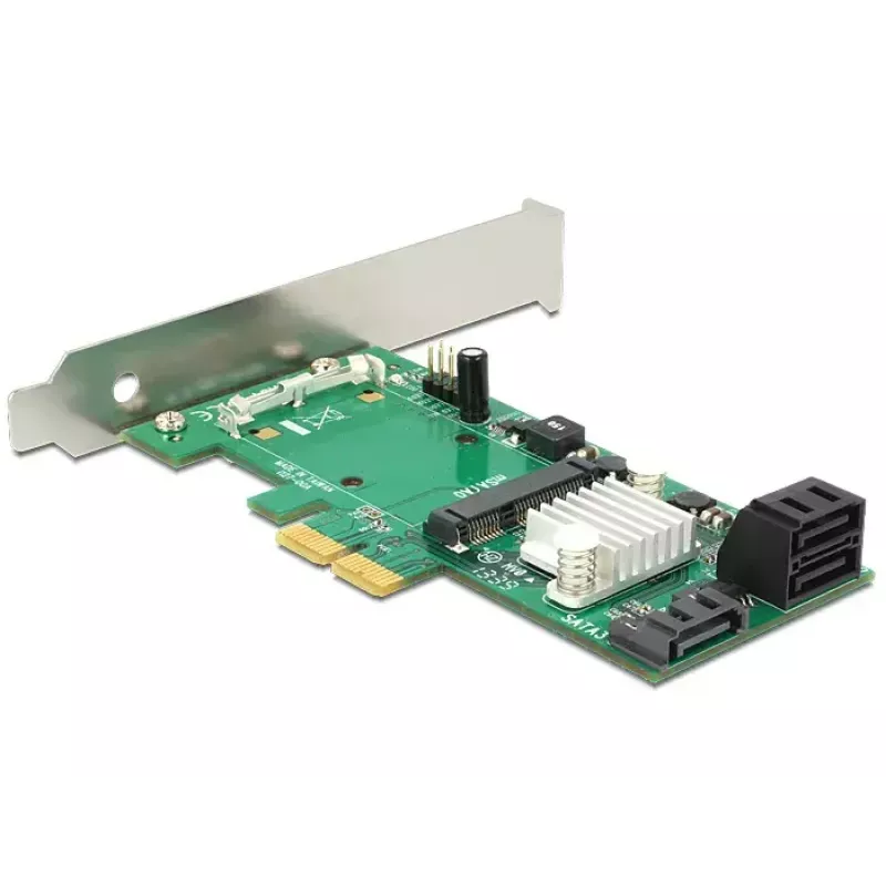 DeLOCK 89371 PCIe interfeisa karte ar 3x SATA 6 Gb/s un 1x mSATA
