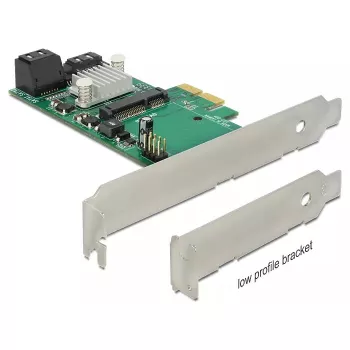 DeLOCK 89371 PCIe interfeisa karte ar 3x SATA 6 Gb/s un 1x mSATA