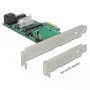 DeLOCK 89371 PCIe interfeisa karte ar 3x SATA 6 Gb/s un 1x mSATA