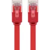 Goobay CAT 6 plakanais patch kabelis U/UTP sarkans 2 m