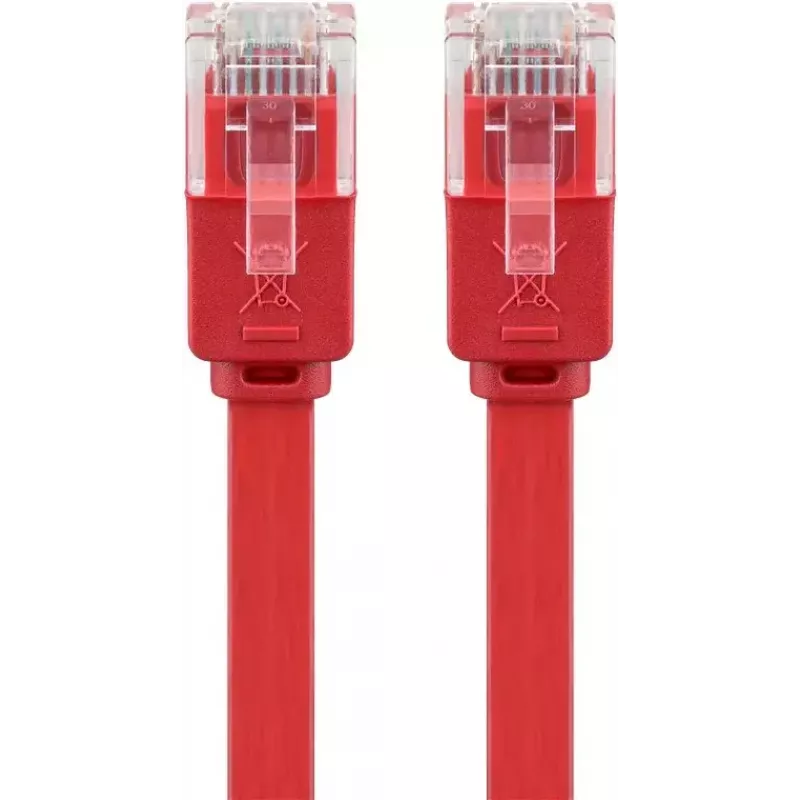 Goobay CAT 6 plakanais patch kabelis U/UTP sarkans 2 m