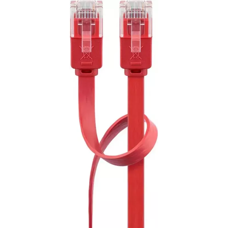 Goobay CAT 6 plakanais patch kabelis U/UTP sarkans 2 m