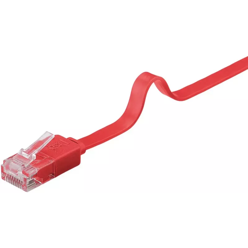 Goobay CAT 6 plakanais patch kabelis U/UTP sarkans 2 m