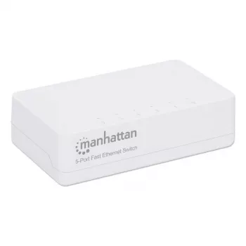Manhattan 5-Portu Fast Ethernet Slēdzis, Plastmasa, Trīs Gadu Garantija, Kastē