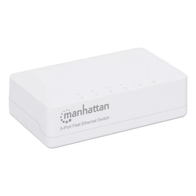 Manhattan 5-Portu Fast Ethernet Slēdzis, Plastmasa, Trīs Gadu Garantija, Kastē