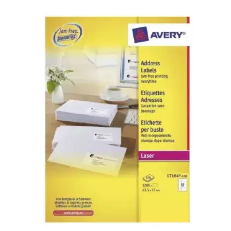Pašlīmējošās etiķetes Avery L7164-100