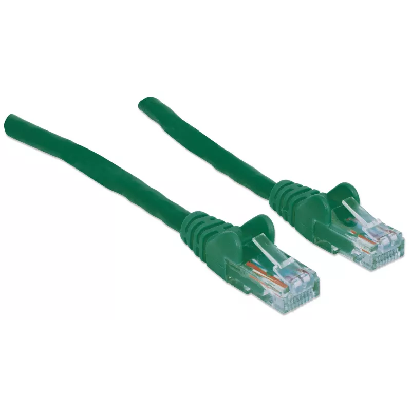 Intellinet tīkla vads, Cat6, 20m, Zaļš, CCA, U/UTP, PVC, RJ45, Zelta kontakti, Aizsargāts, Ar aizsargvāciņu, Mūža garantija