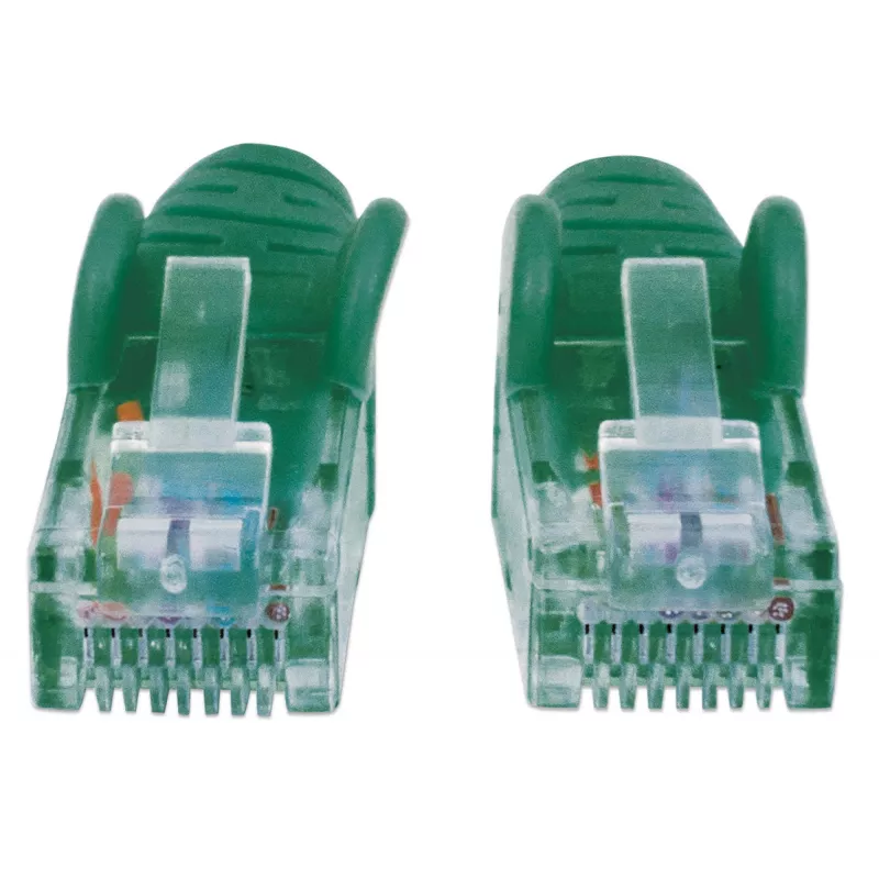 Intellinet tīkla vads, Cat6, 20m, Zaļš, CCA, U/UTP, PVC, RJ45, Zelta kontakti, Aizsargāts, Ar aizsargvāciņu, Mūža garantija