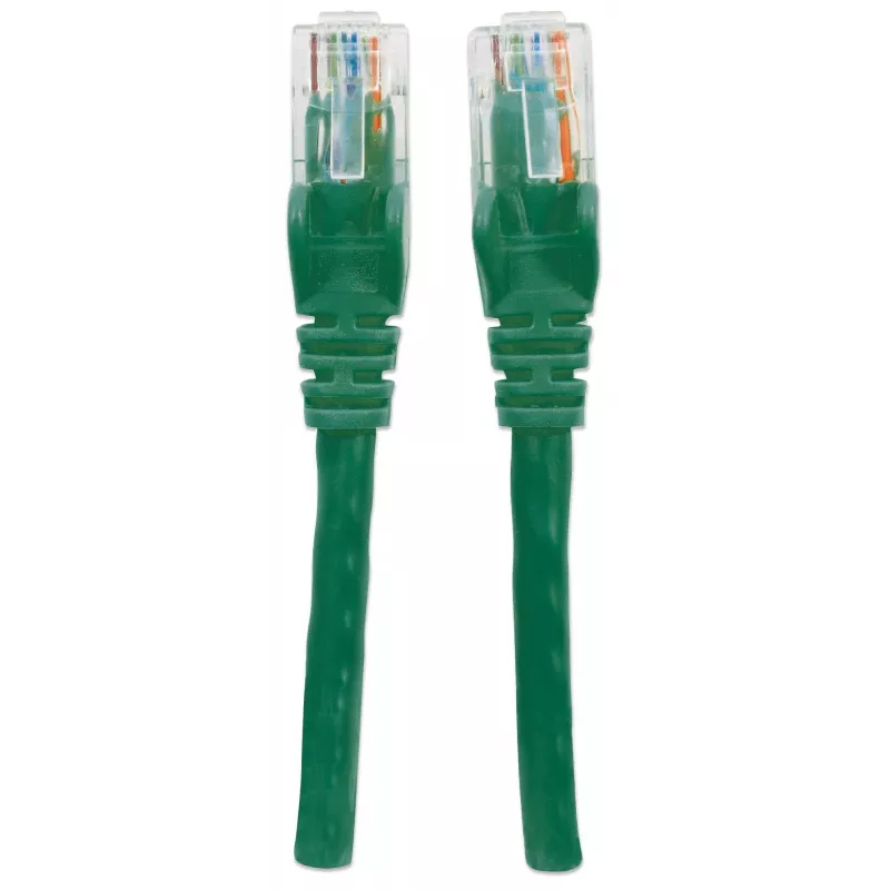 Intellinet tīkla vads, Cat6, 20m, Zaļš, CCA, U/UTP, PVC, RJ45, Zelta kontakti, Aizsargāts, Ar aizsargvāciņu, Mūža garantija