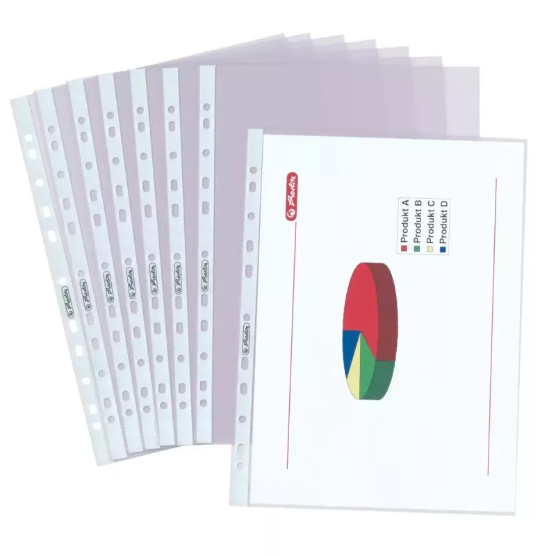 Dokumentu aizsargplēve Herlitz 10468577 A4 caurspīdīga 50 gab.