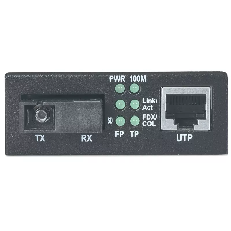 Intellinet Fast Ethernet WDM vienmodas mediju pārveidotājs, 10/100Base-Tx uz 100Base-Fx (SC), 20 km, WDM (Rx1550/Tx1310)
