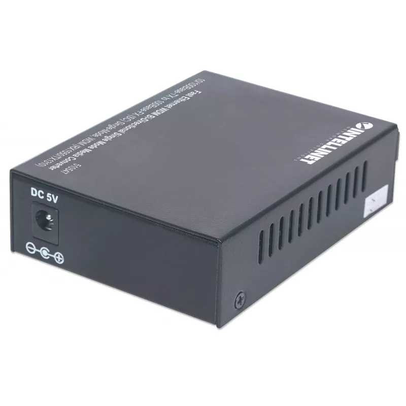 Intellinet Fast Ethernet WDM vienmodas mediju pārveidotājs, 10/100Base-Tx uz 100Base-Fx (SC), 20 km, WDM (Rx1550/Tx1310)